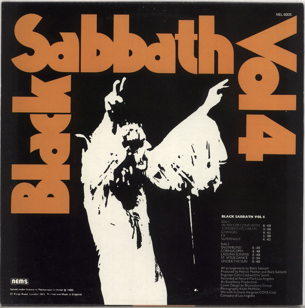 Black Sabbath Vol. 4 UK vinyl LP album (LP record)