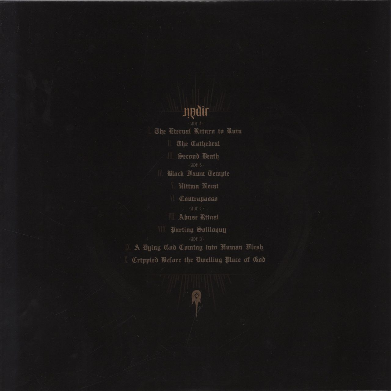 Black Tongue Nadir - Clear w/ Bronze Splatter Vinyl US 2-LP vinyl