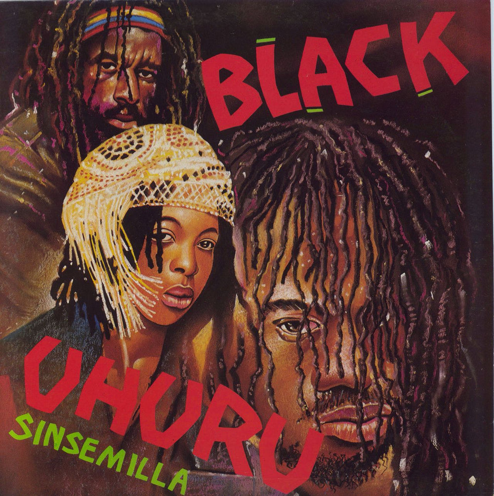 Black Uhuru Sinsemilla - Bubbles label- sample sticker UK vinyl LP album (LP record) ILPS9593