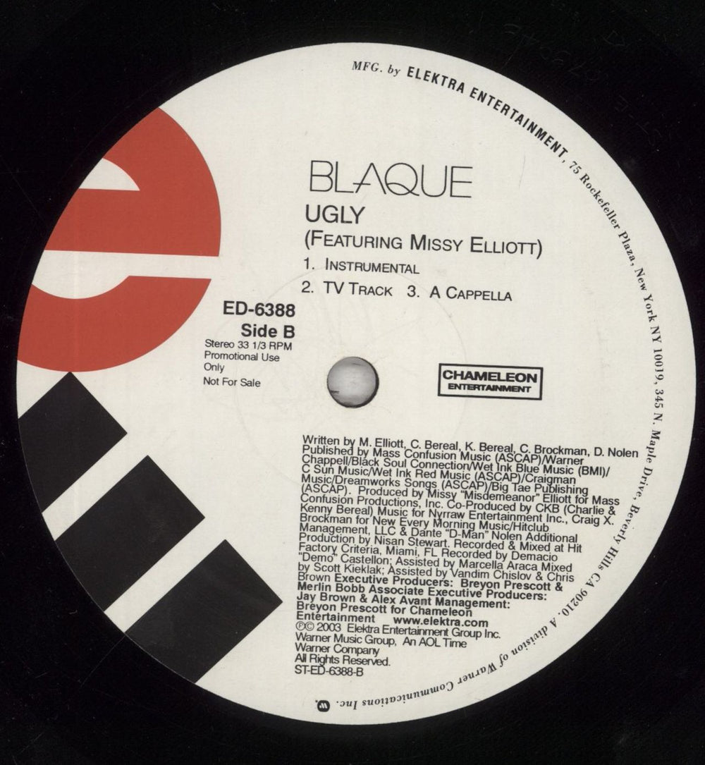 Blaque Ugly US Promo 12" vinyl single (12 inch record / Maxi-single) 8PB12UG856552