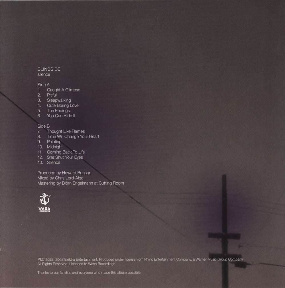 Blindside Silence - Grey Smoke Vinyl US vinyl LP album (LP record)