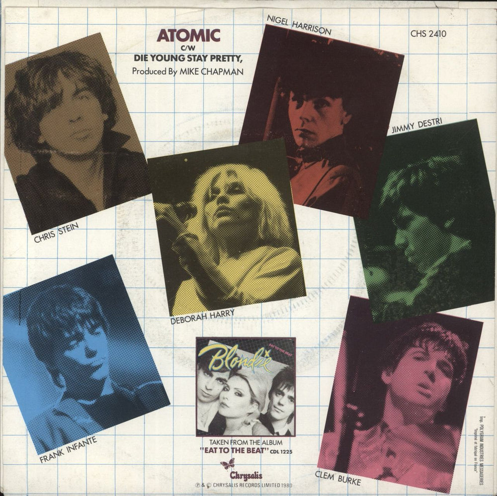 Blondie Atomic - Wide French 7" vinyl single (7 inch record / 45)
