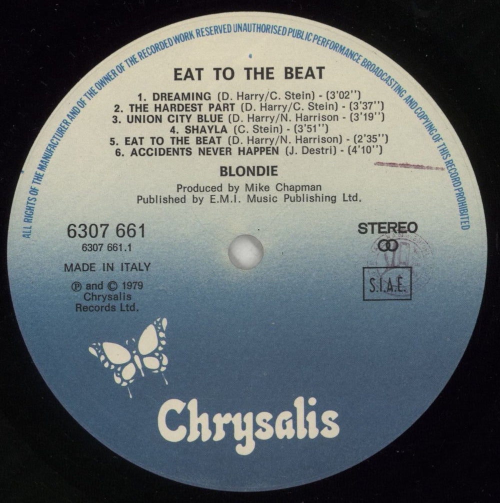 Blondie Eat To The Beat Italian vinyl LP album (LP record) BLOLPEA872152
