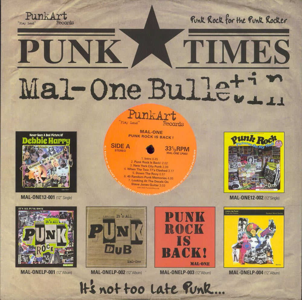 Blondie Punk Rock Is Back! - BLONDIE 'Parallel Lines' sleeve UK vinyl LP album (LP record)