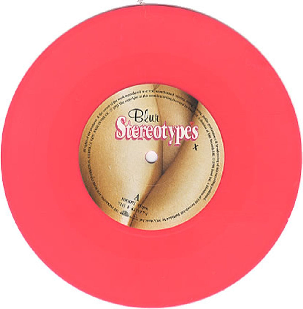 Blur Stereotypes - Pink UK 7" vinyl single (7 inch record / 45) BLR07ST60697