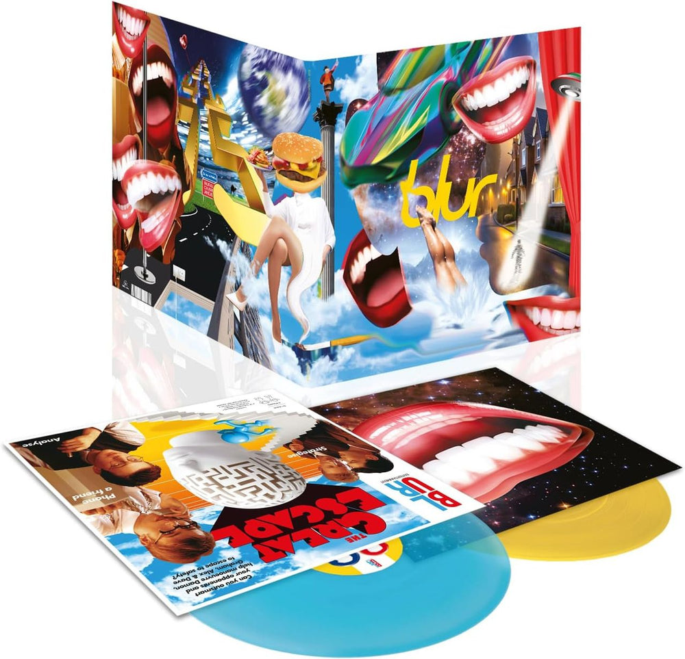 Blur The Great Escape - 30th Anniversary - Yellow & Turquoise Vinyl - Sealed UK 2-LP vinyl record set (Double LP Album) 5021732773418