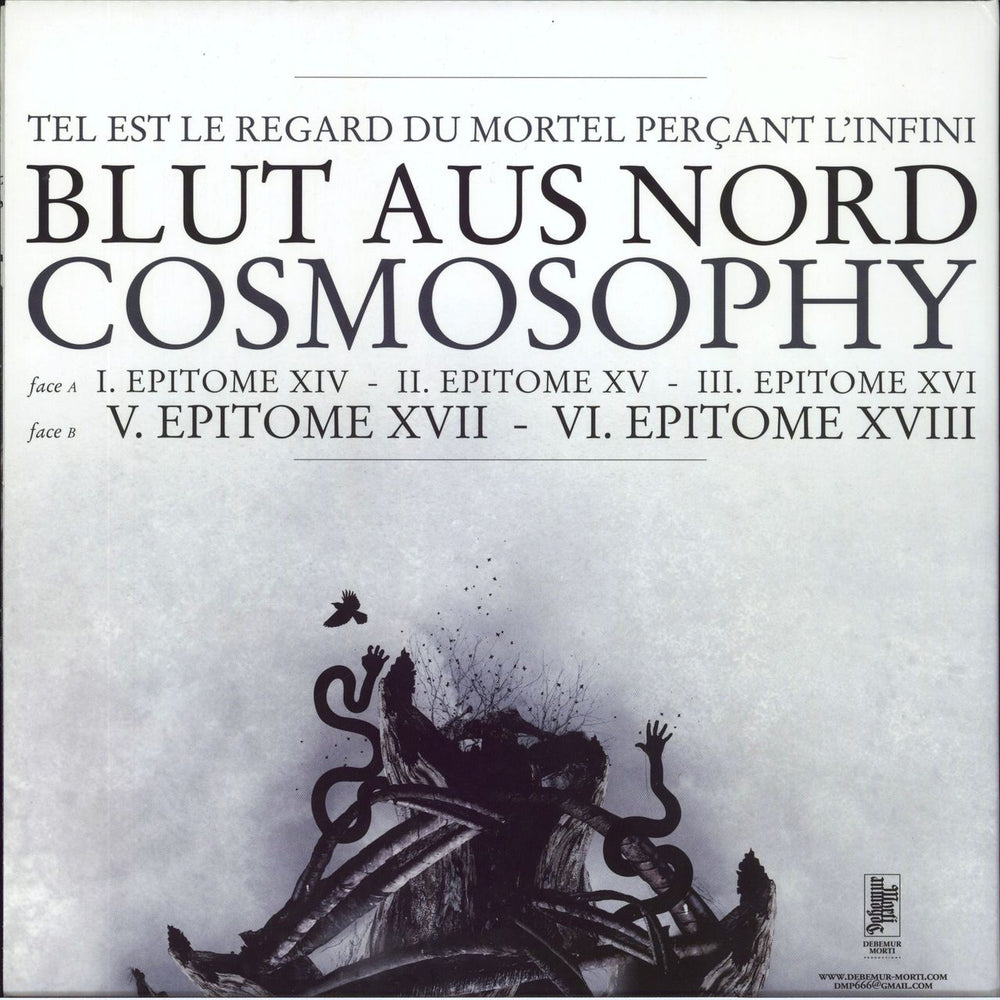 Blut Aus Nord 777 - Cosmosophy - White/Black Splatter French vinyl LP album (LP record)