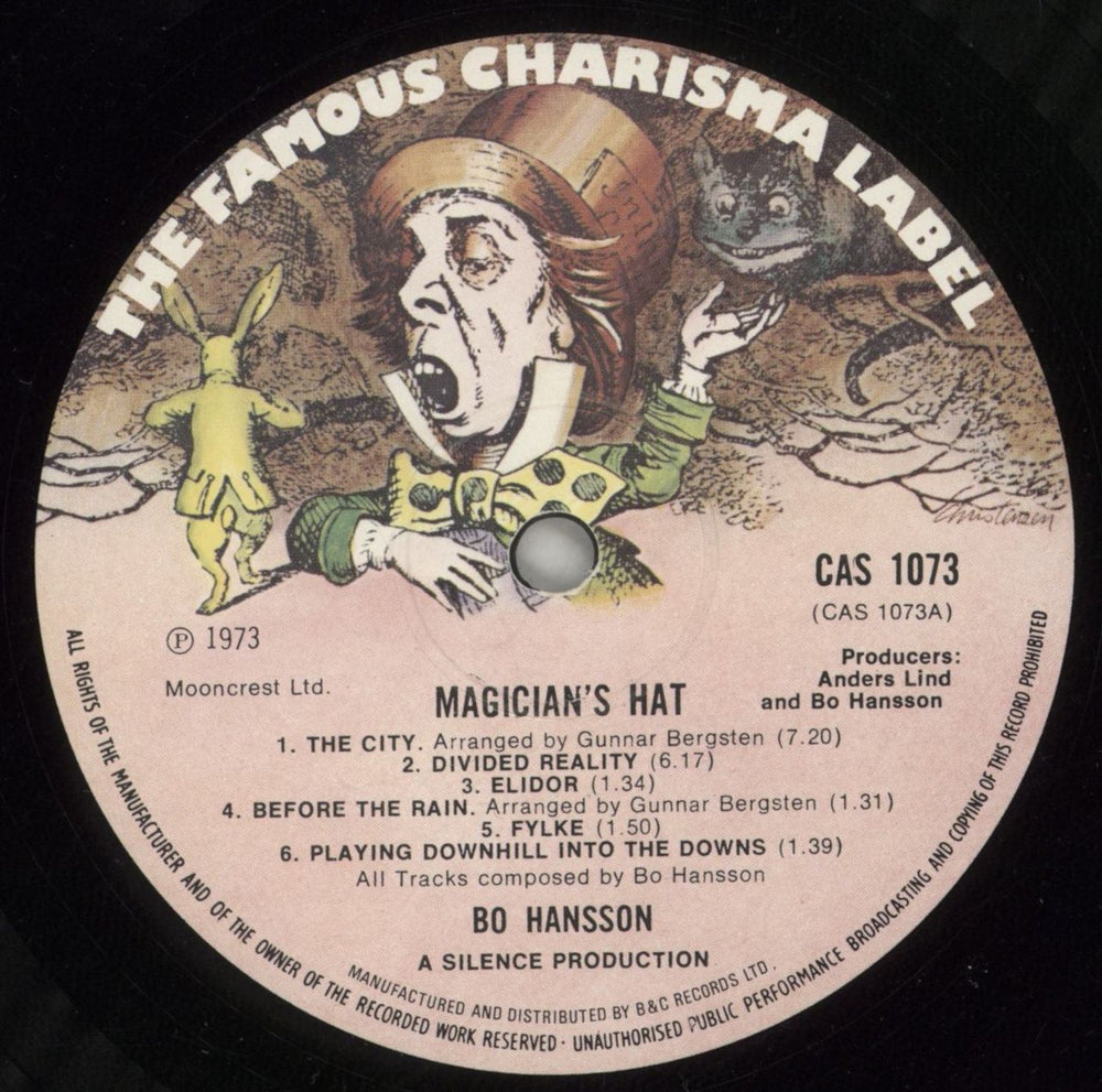 Bo Hansson Magician's Hat UK vinyl LP album (LP record) BOHLPMA147240