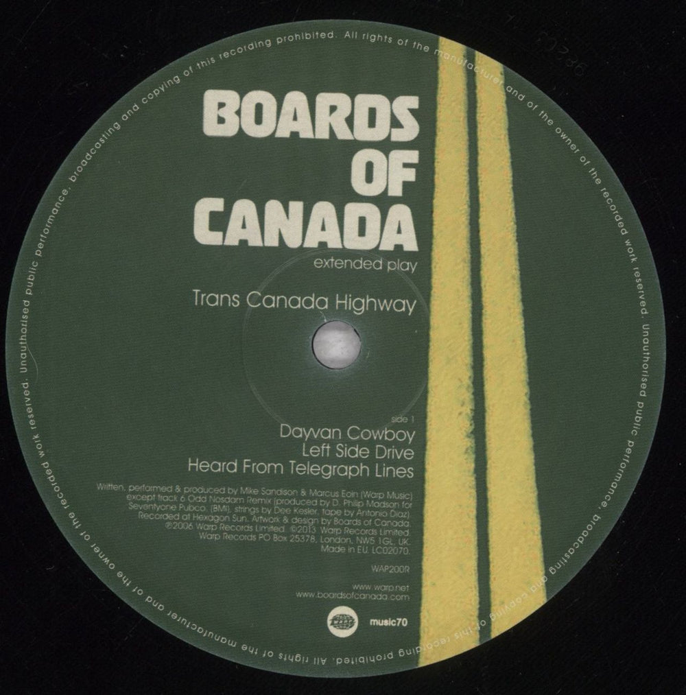 Boards Of Canada Trans Canada Highway UK 12" vinyl single (12 inch record / Maxi-single) BOF12TR839352