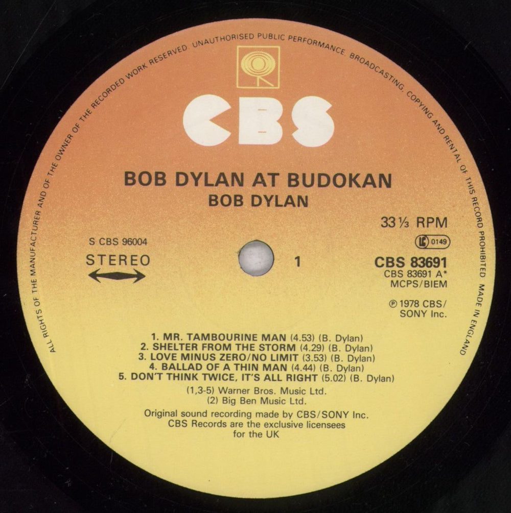 Bob Dylan At Budokan - Complete + Open Shrink UK 2-LP vinyl record set (Double LP Album) DYL2LAT836037