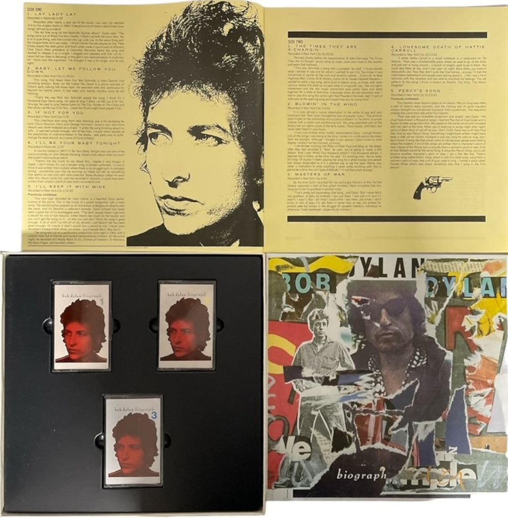 Bob Dylan Biograph UK Cassette Box DYLXCBI174728