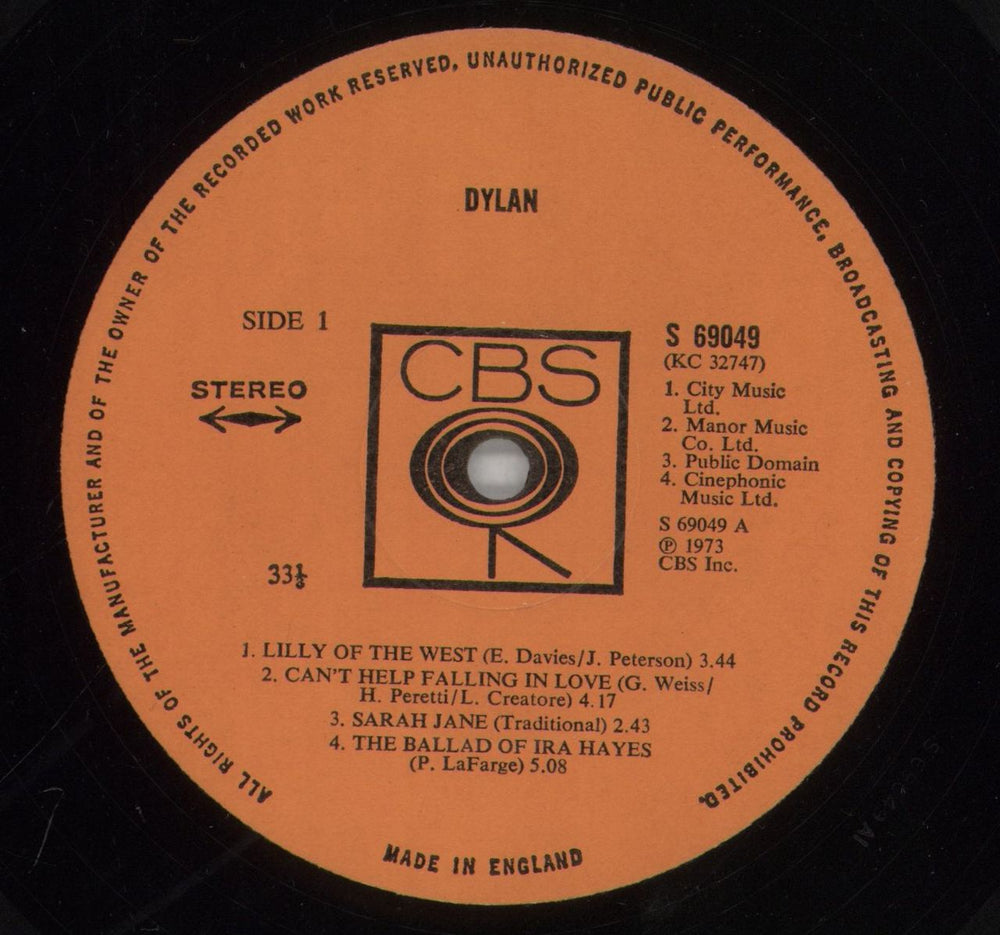 Bob Dylan Dylan - EX UK vinyl LP album (LP record) DYLLPDY860865