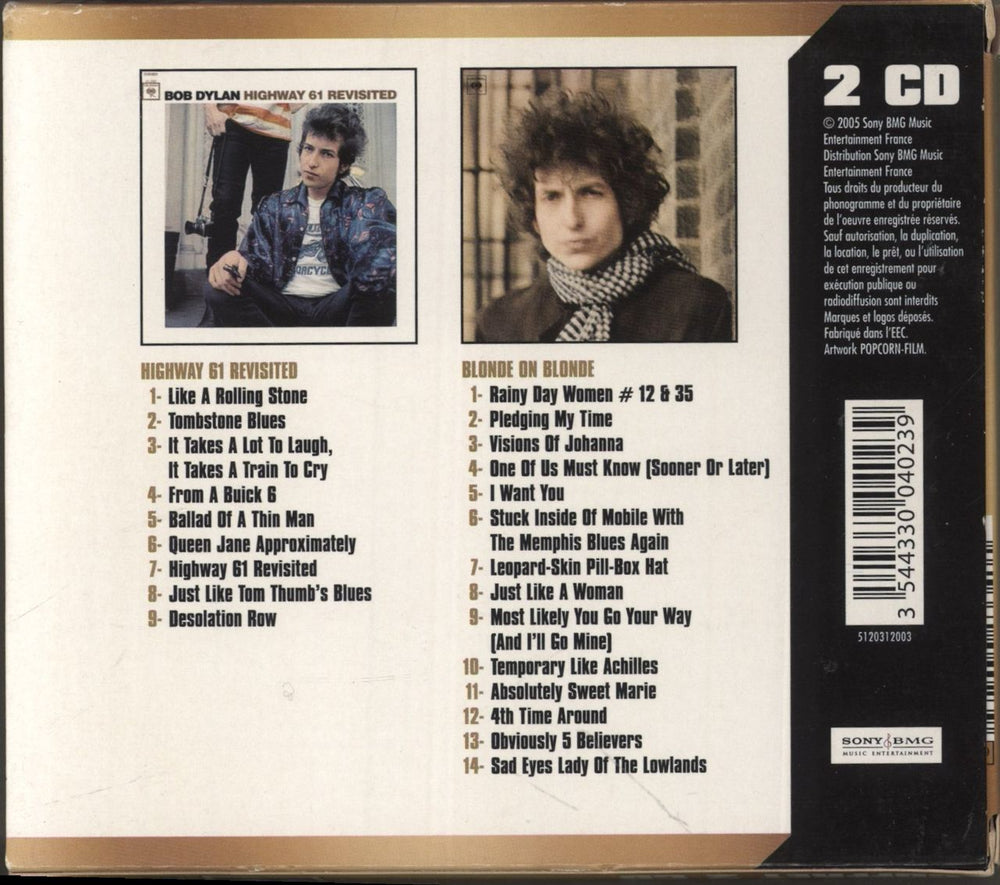 Bob Dylan Highway 61 Revisited / Blonde On Blonde French 2-disc CD/DVD set 3544330040239