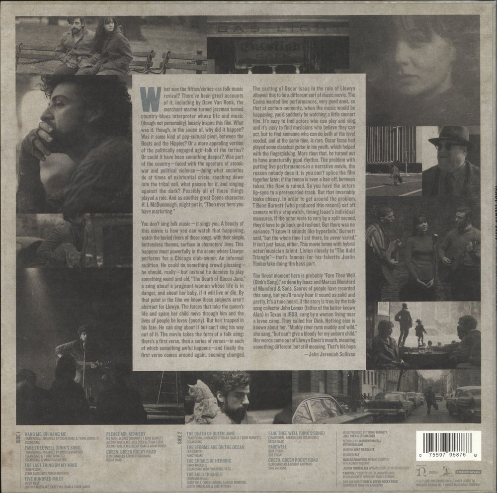 Bob Dylan Inside Llewyn Davis US vinyl LP album (LP record) 075597958768