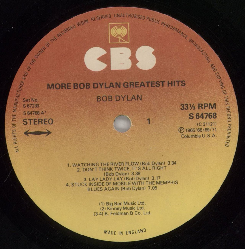 Bob Dylan More Bob Dylan Greatest Hits - 2nd UK 2-LP vinyl record set (Double LP Album) DYL2LMO299477