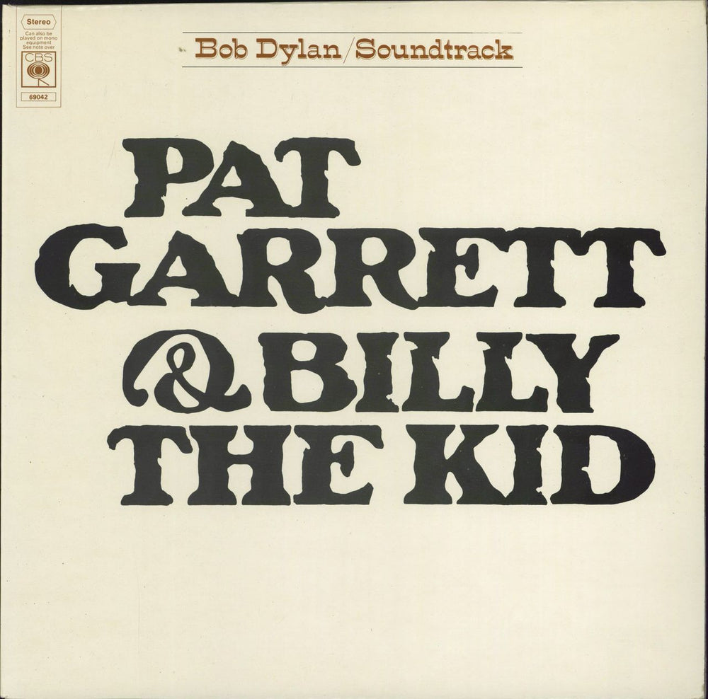 Bob Dylan Pat Garrett & Billy The Kid - 3rd UK vinyl LP album (LP record) 69042