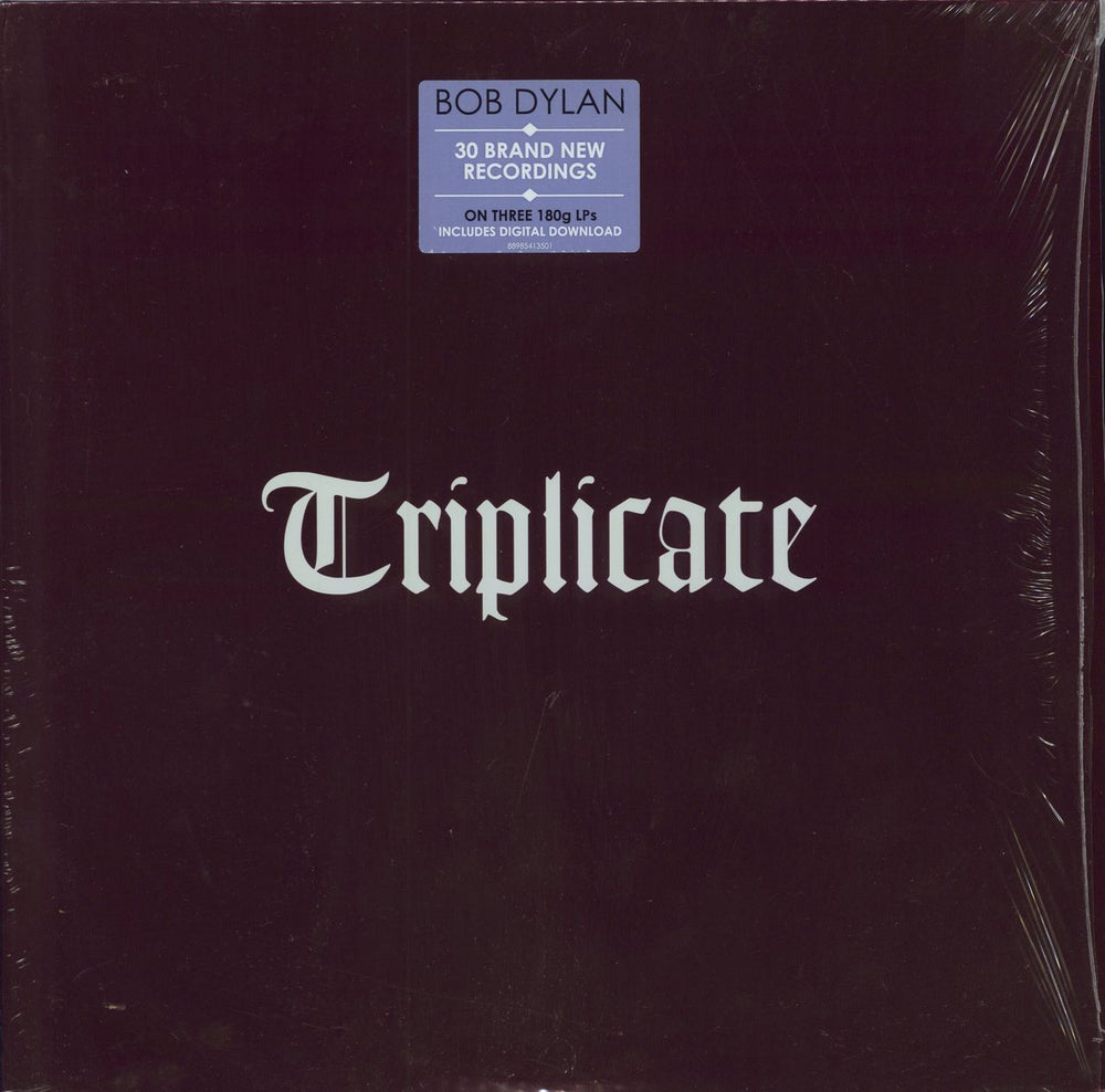 Bob Dylan Triplicate - 180gm Vinyl + Shrink US 3-LP vinyl record set (Triple LP Album) 88985413511