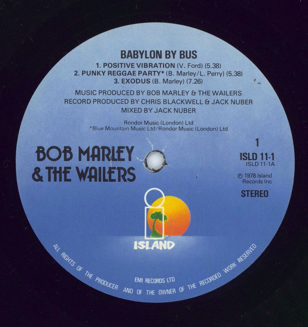 Bob Marley & The Wailers Babylon By Bus - Blue Label - die-cut p/s + Poster UK 2-LP vinyl record set (Double LP Album)