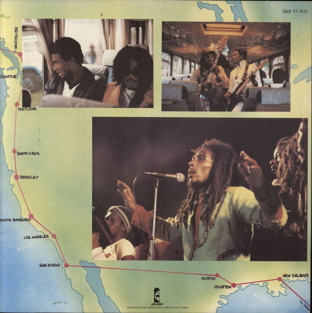 Bob Marley & The Wailers Babylon By Bus - Blue Label - die-cut p/s UK 2-LP vinyl record set (Double LP Album)