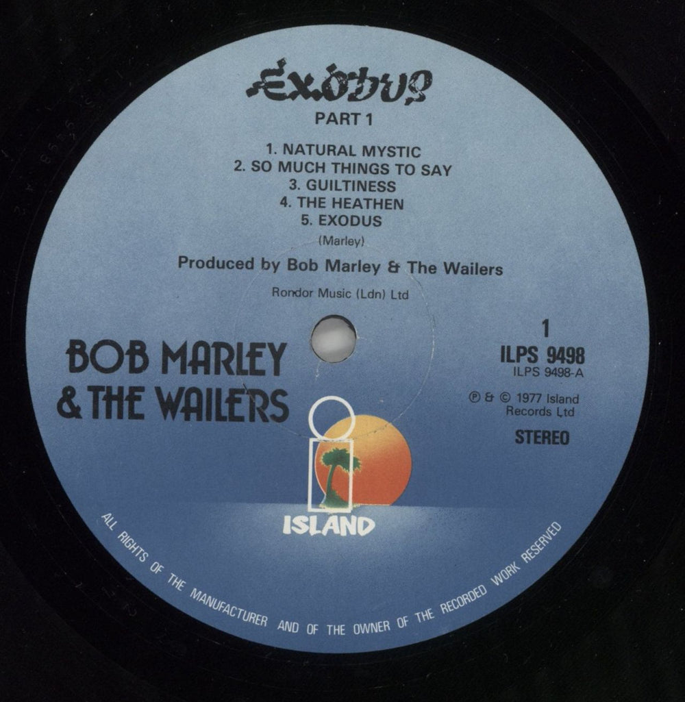 Bob Marley & The Wailers Exodus - 3rd UK vinyl LP album (LP record) BMLLPEX337188