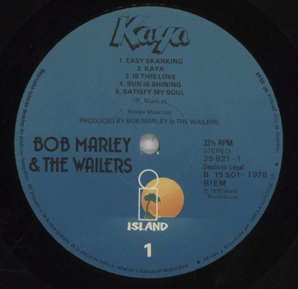 Bob Marley & The Wailers Kaya Spanish vinyl LP album (LP record) BMLLPKA860186