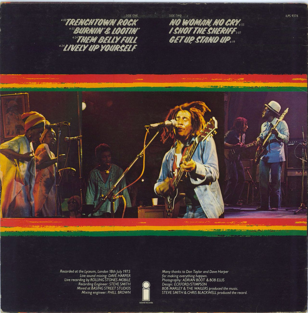 Bob Marley & The Wailers Live! - Hype Stickered Sleeve UK vinyl LP album (LP record)