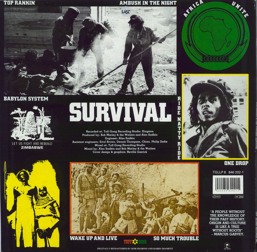 Bob Marley & The Wailers Survival UK vinyl LP album (LP record) 042284620215