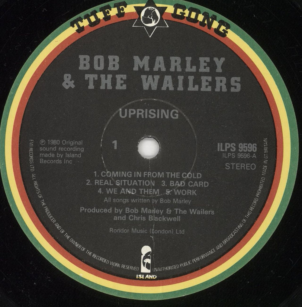 Bob Marley & The Wailers Uprising UK vinyl LP album (LP record) BMLLPUP259239