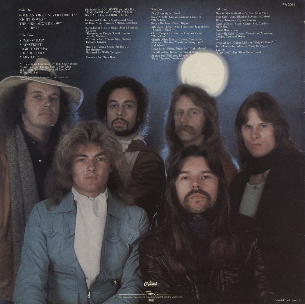 Bob Seger Night Moves Irish vinyl LP album (LP record)