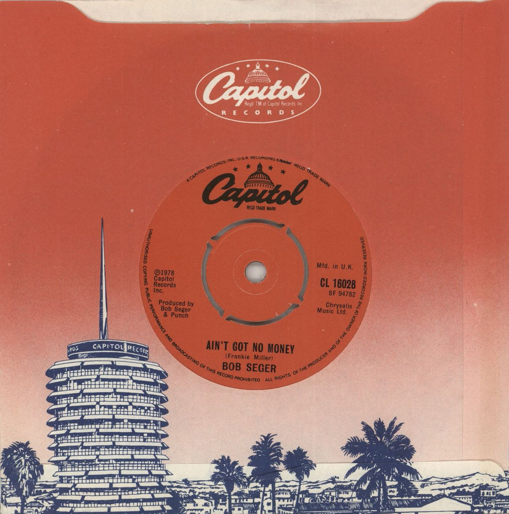 Bob Seger We've Got Tonite UK 7" vinyl single (7 inch record / 45)