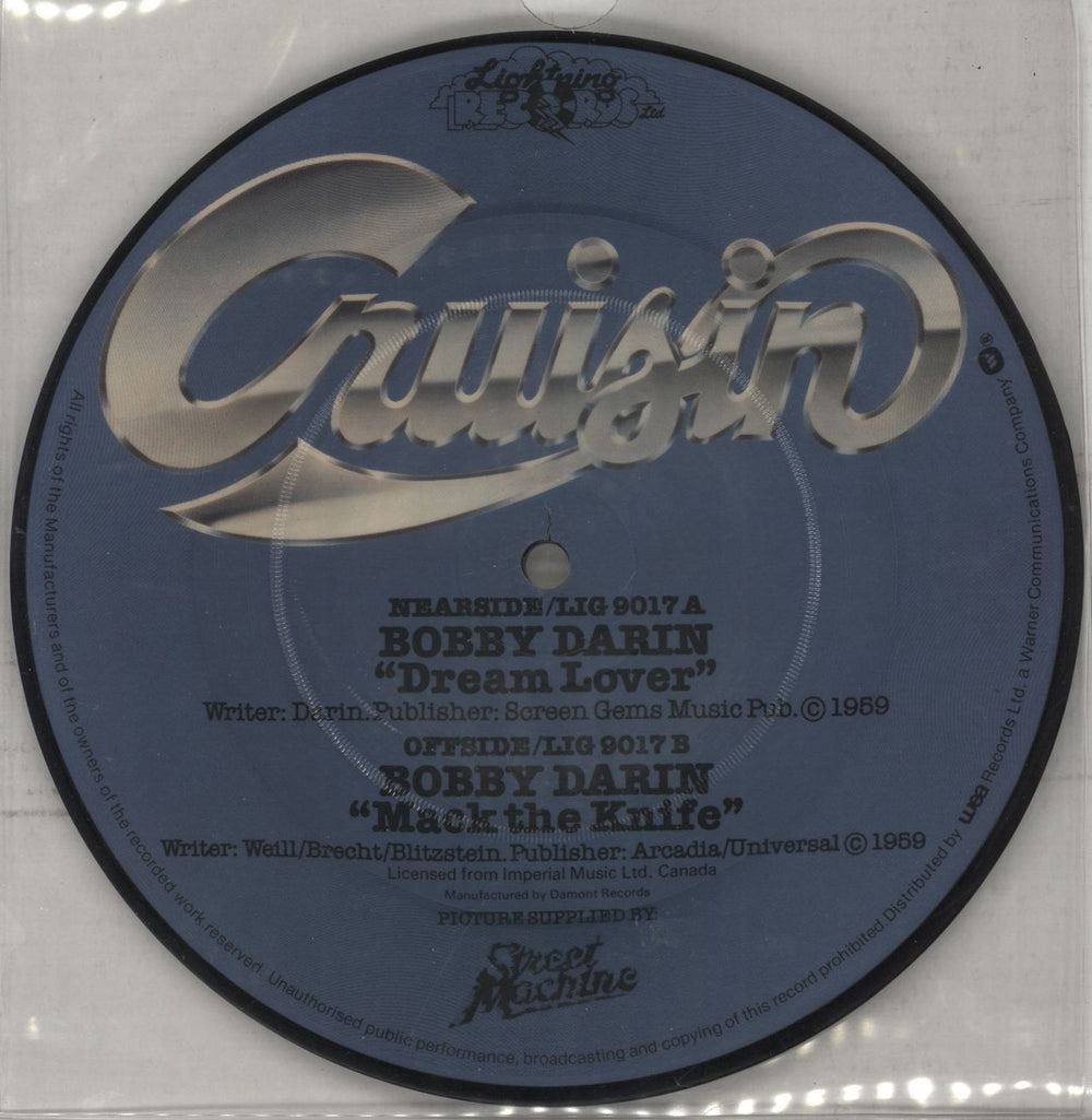 Bobby Darin Dream Lover UK 7" vinyl picture disc (7 inch picture disc single)