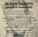 Bobby Darin Greatest Moments UK vinyl LP album (LP record) BD-LPGR450498