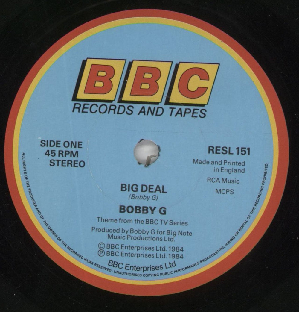 Bobby Gee Big Deal UK 7" vinyl single (7 inch record / 45) E5707BI597584