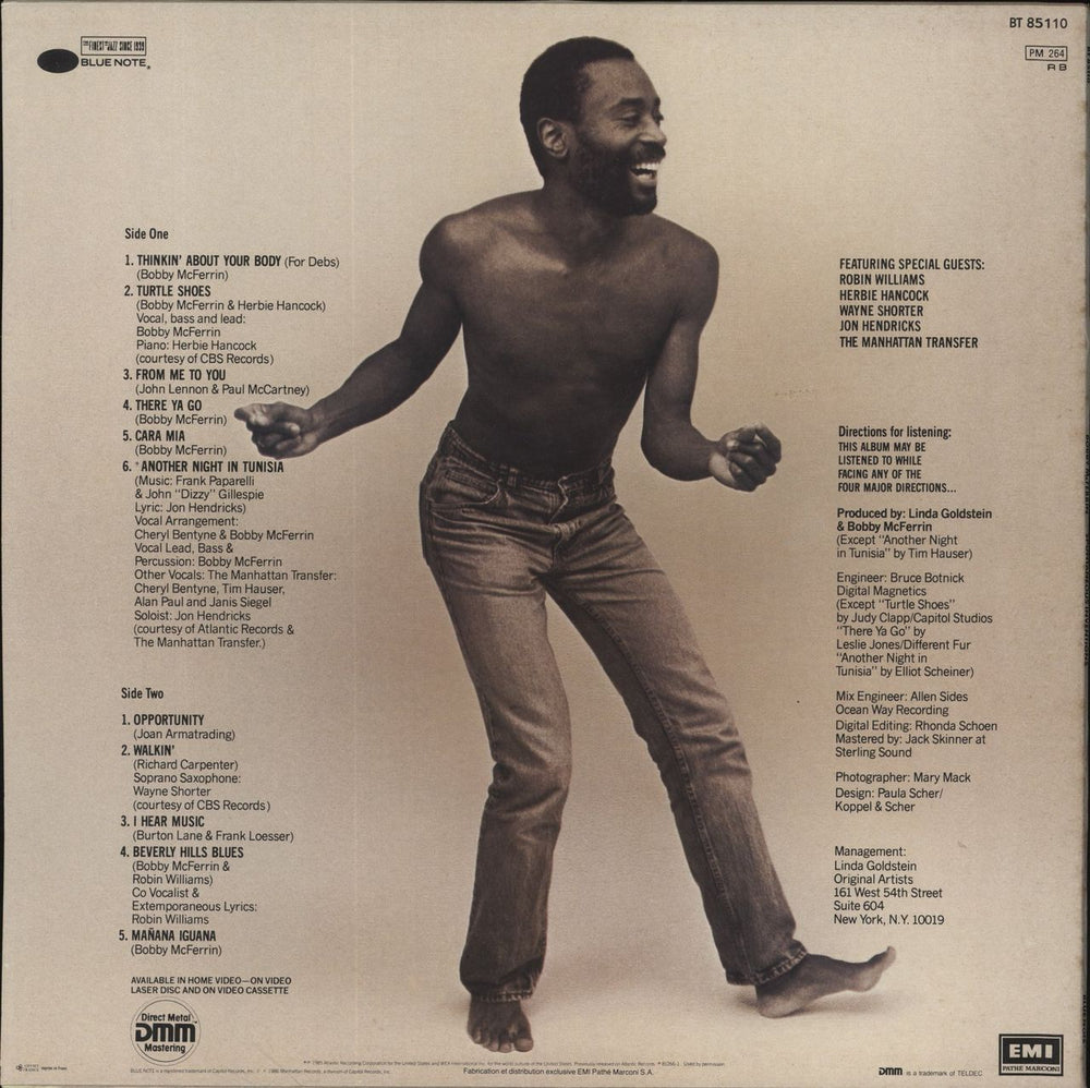 Bobby McFerrin Spontaneous Inventions + Hype Sticker French vinyl LP album (LP record)