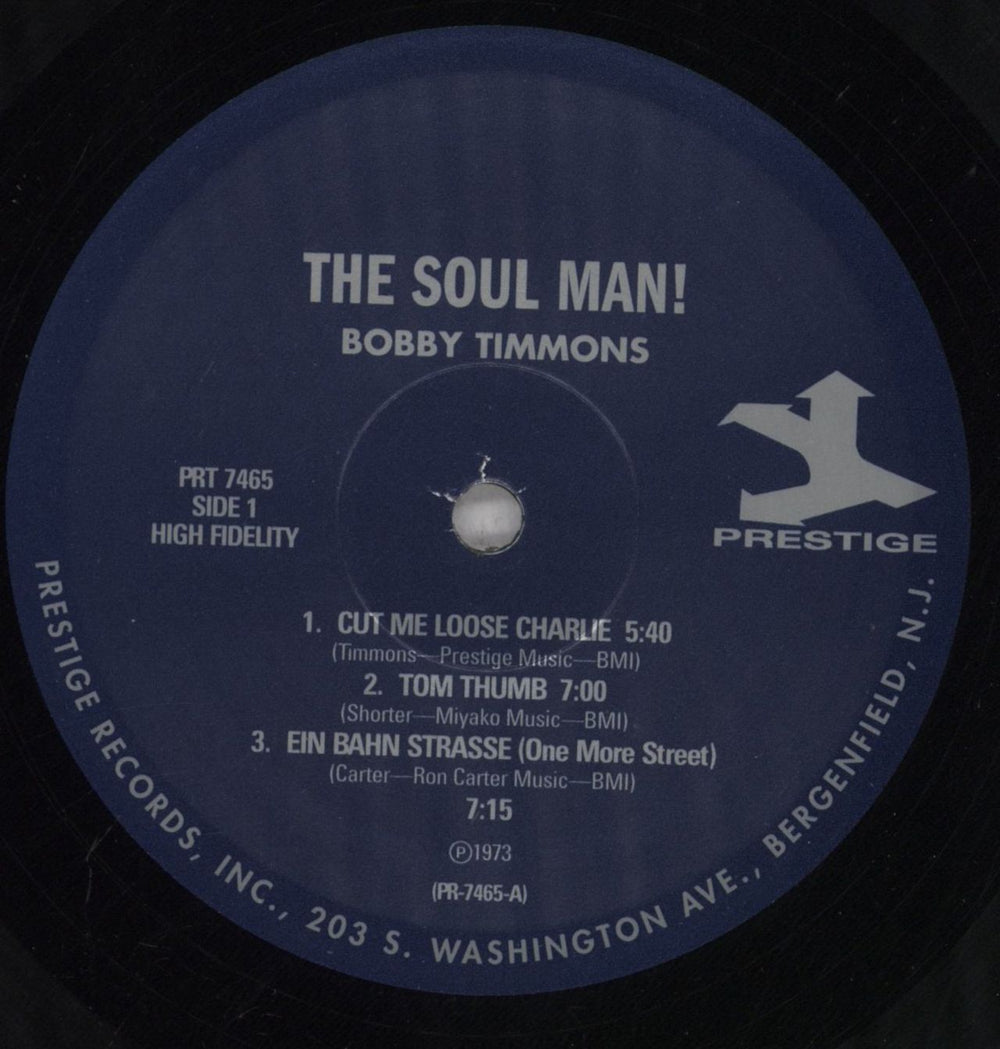 Bobby Timmons The Soul Man! US vinyl LP album (LP record) BT3LPTH846286