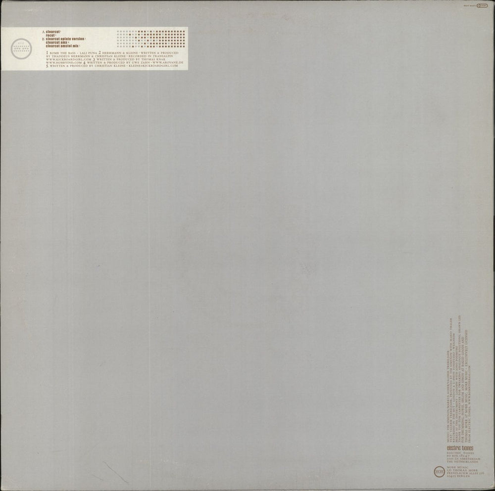 Bomb The Bass Clear Cut German 12" vinyl single (12 inch record / Maxi-single)