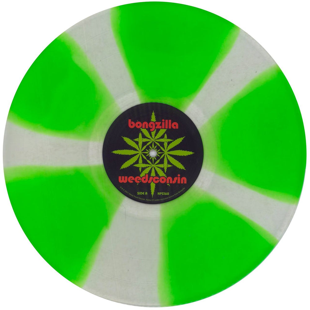 Bongzilla Weedsconsin - Green and Clear Pinwheel Vinyl Italian vinyl LP album (LP record) 624LPWE837979