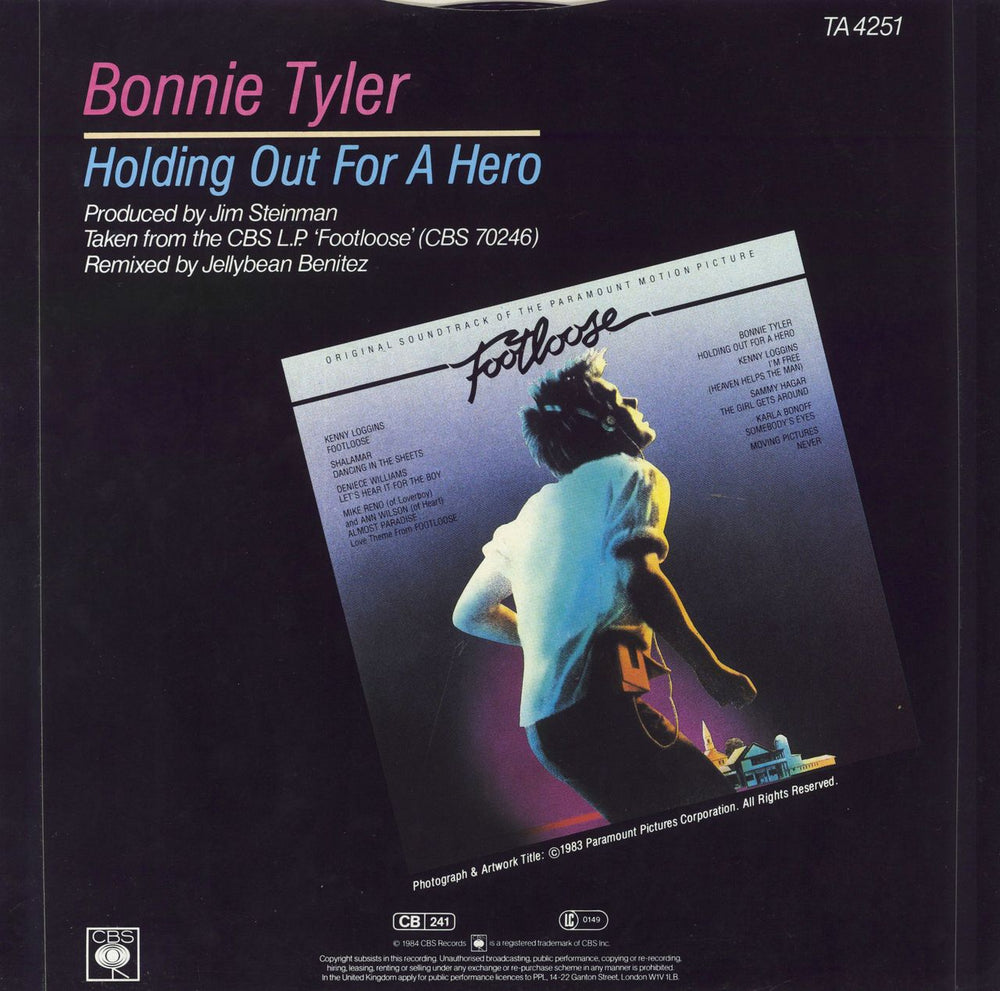 Bonnie Tyler Holding Out For A Hero - Extended Remix UK 12" vinyl single (12 inch record / Maxi-single)