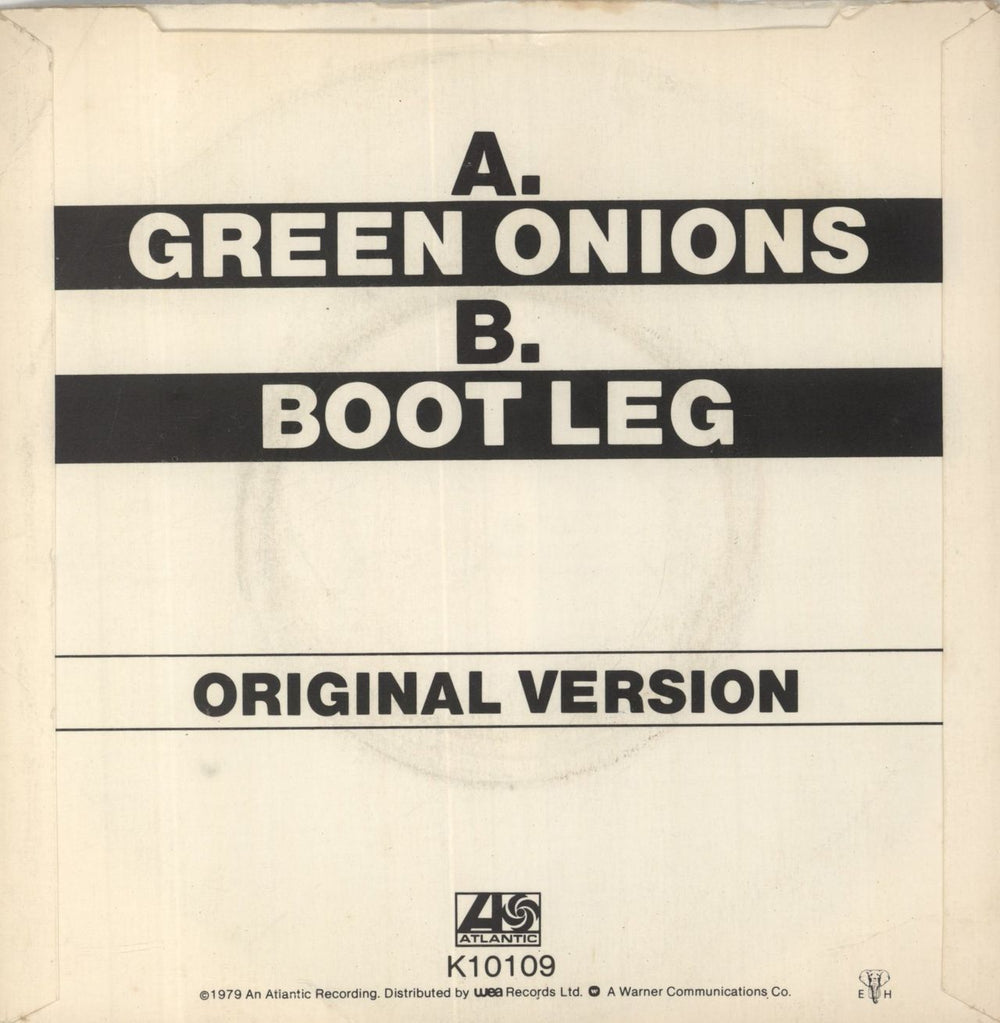 Booker T. & The M.G.'s Green Onions - Picture sleeve UK 7" vinyl single (7 inch record / 45)