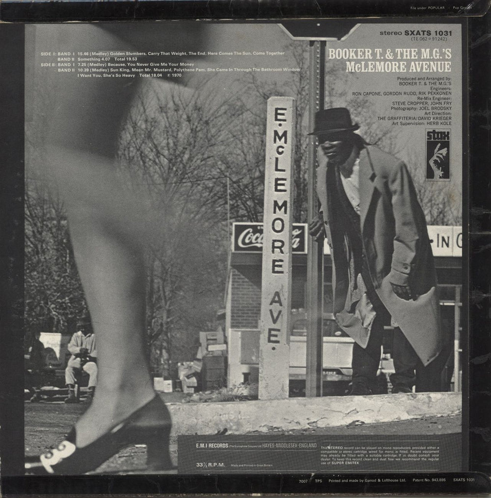 Booker T. & The M.G.'s McLemore Avenue UK vinyl LP album (LP record)
