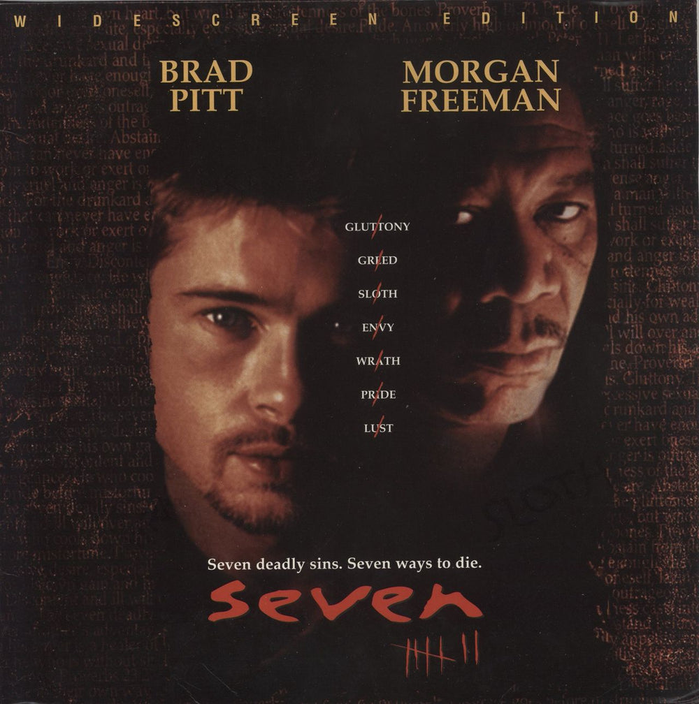 Brad Pitt Seven Japanese laserdisc / lazerdisc ID3364L1