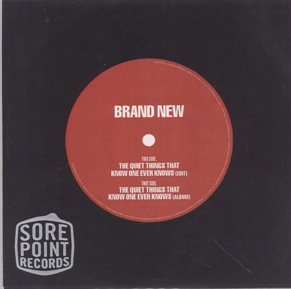 Brand New The Quiet Things That Know One Ever Knows UK Promo CD-R acetate CD-R