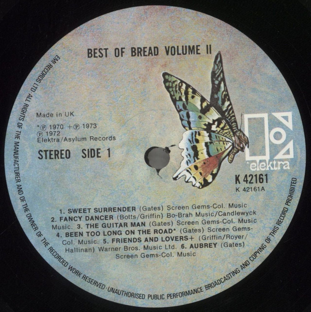 Bread The Best Of Bread - Volume II UK vinyl LP album (LP record) RDBLPTH236336