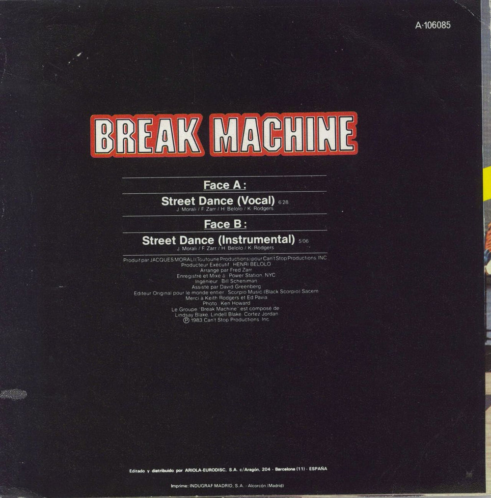 Break Machine Street Dance Spanish 7" vinyl single (7 inch record / 45)