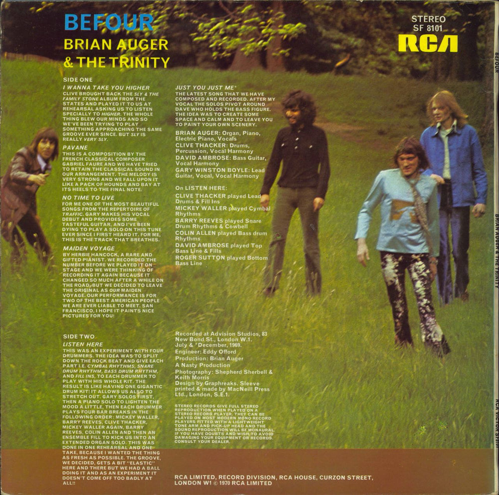 Brian Auger Befour - EX UK vinyl LP album (LP record)