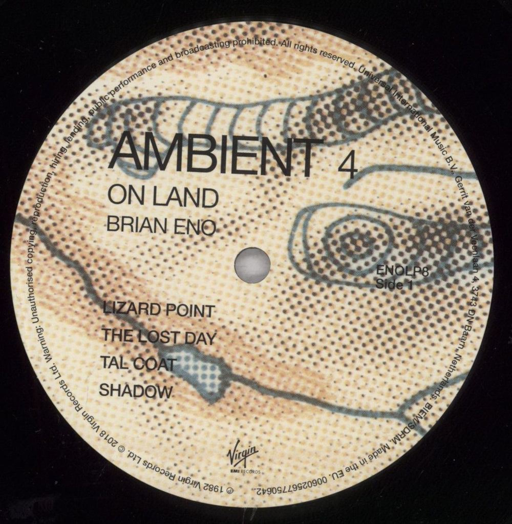 Brian Eno Ambient 4 [On Land]: Remastered - 180 Gram Vinyl UK vinyl LP album (LP record) ENOLPAM839664