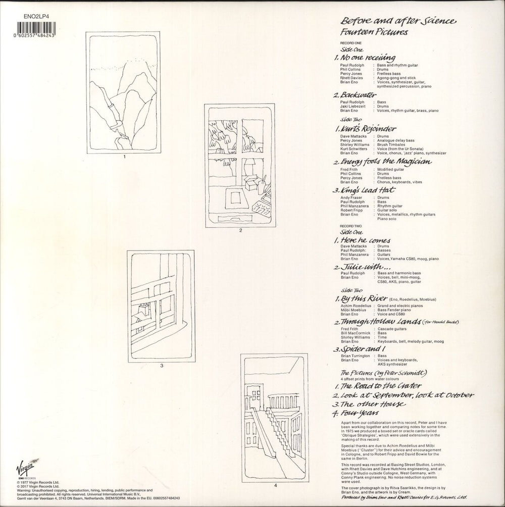 Brian Eno Before And After Science - 45rpm 180 Gram UK 2-LP vinyl record set (Double LP Album) 602557484243