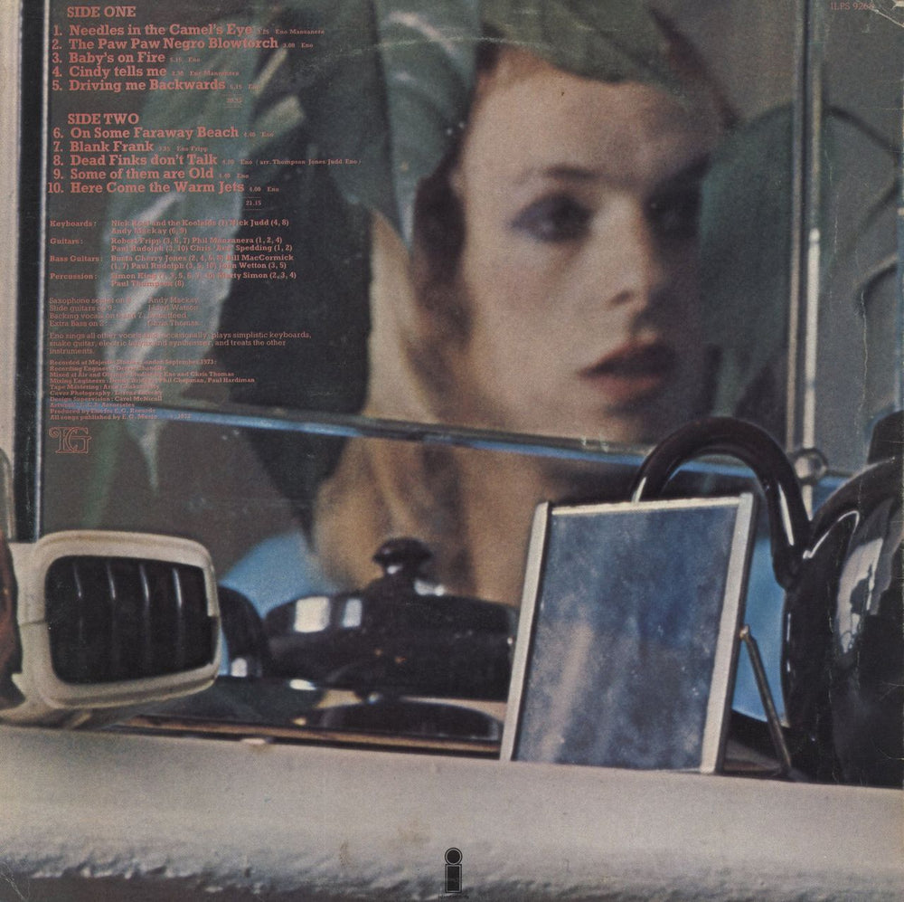 Brian Eno Here Come The Warm Jets - 1st - VG UK vinyl LP album (LP record)