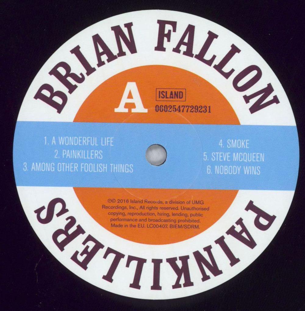 Brian Fallon Painkillers UK vinyl LP album (LP record) I4ILPPA826699