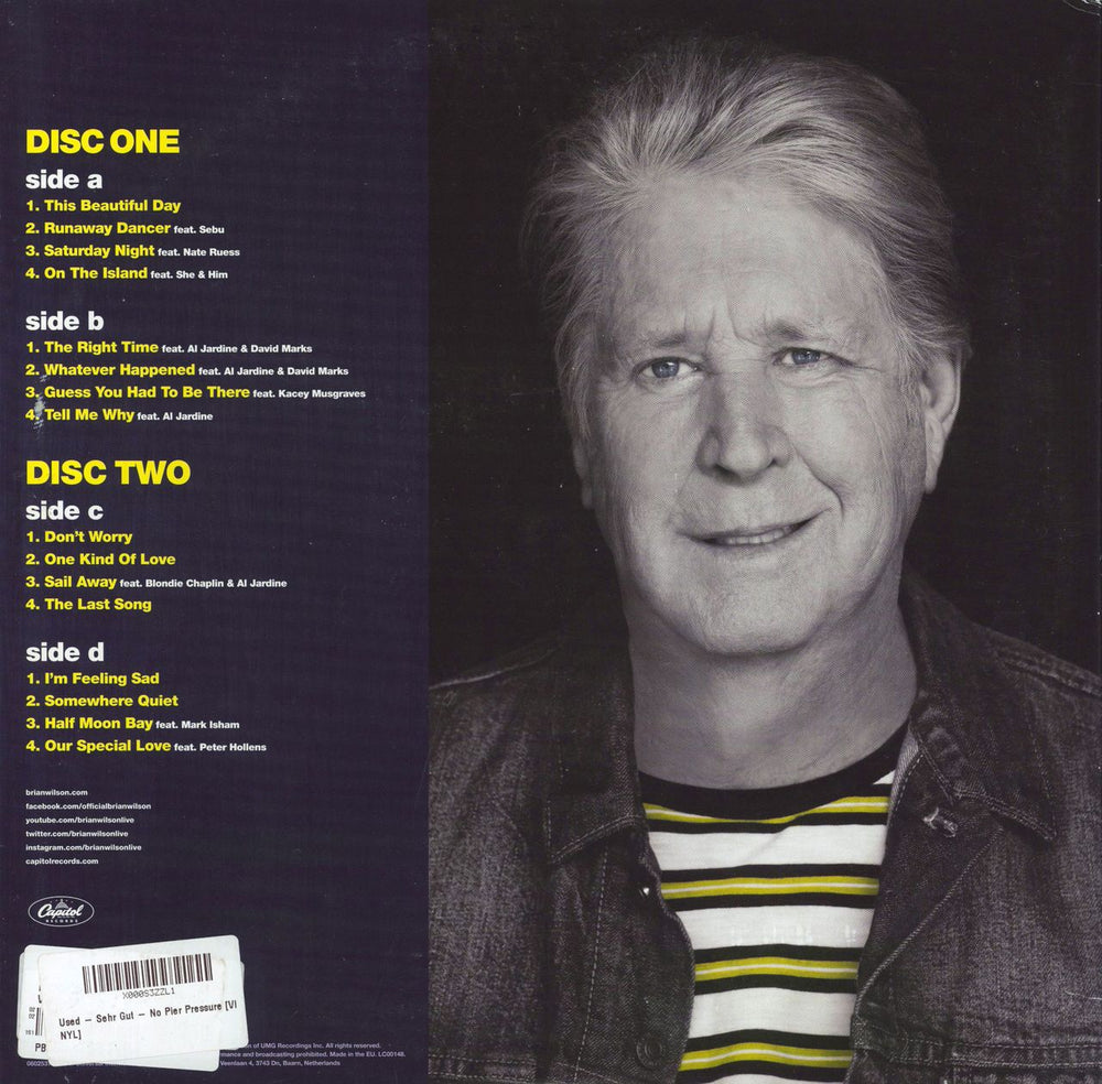 Brian Wilson No Pier Pressure - 180 Gram Vinyl UK 2-LP vinyl record set (Double LP Album) 602537918959